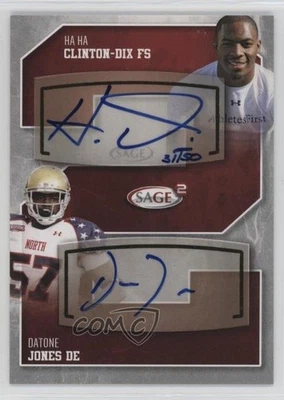 2014 SAGE2 /50 Ha Ha Clinton-Dix Datone Jones #13 Rookie Auto RC - Image 1 of 2
