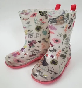 Disney Animators' Collection Kids Pull On Princess Rain Boots Baby Girls Size 7 - Picture 1 of 8