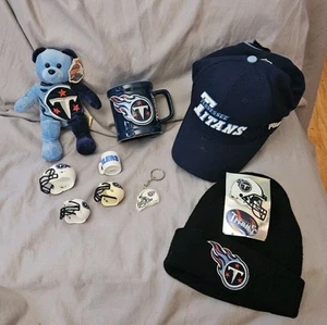 Tennessee Titans Bundle, Puma Hat, Beanie, Gumball Helmets, Keychain, Mug - Picture 1 of 2