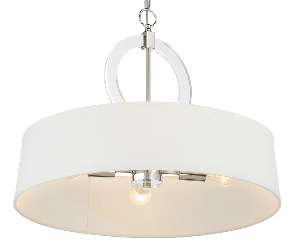 Minka Lavery 2151 Cape Coral 4 灯 24 英寸宽吊坠 - 镍 — 第 1/2 张图片