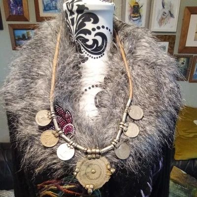 Indian Silver Coin Bead Necklace From Rajasthan No19 - Image 1 of 4