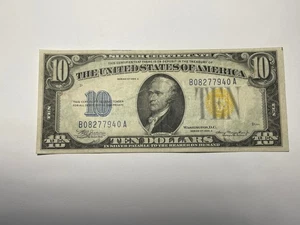 1934-A $10 NORTH AFRICA Silver Certificate  Fr 2309 WWII - Picture 1 of 6