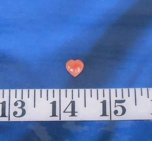 ~ Seltene natürliche Koralle Schmuck Fundstücke ~ poliertes Herz ~ 8 mm ~ Rosatöne ~ - Bild 1 von 6