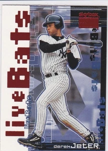 DEREK JETER New York Yankees Baseball Insert Card SKYBOX PREMIUM LIVE BATS  - Picture 1 of 2