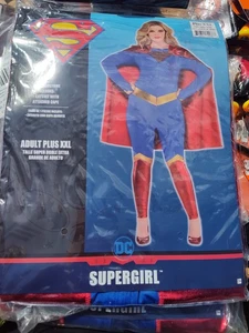 DC Supergirl Costume Includes Jumpsuit and Cape - Women Adult XXL - Picture 1 of 4
