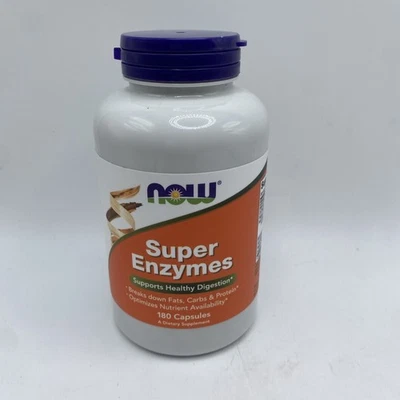 NOW Foods Super Enzymes 180 Caps Exp 12/2026 - Image 1 of 3