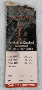 NFL 1995 08/25 Cleveland Browns at Phoenix Cardinals PRESEASON Ticket - Picture 1 of 2
