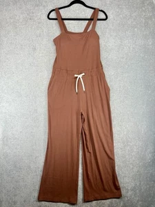 Vuori Jumpsuit Pose Mudra Ribbed Large Hazelnut Brown - Picture 1 of 12