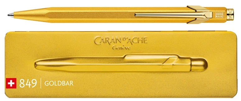 CARAN D'ACHE Druckkugelschreiber 849 Goldbar gold