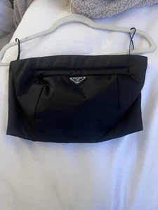 SALE: 50% OFF Prada Nylon Gabardine Bustier Crop Top Corset Black-38 - Picture 1 of 4