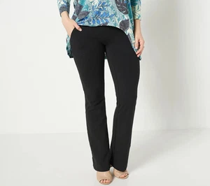 Women with Control Regular SMOOTH & SLEEK La Petite Bell Pants Black XXS A476527 - Picture 1 of 1