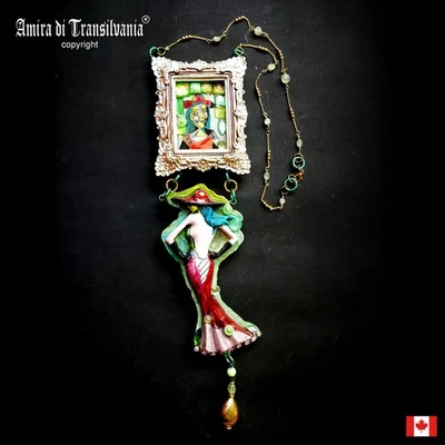 Pablo Picasso Muse Dora Maar Retrato Montaje Collar Diseño Modernista Joya Foto 1 de 4