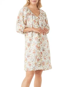 Commonry Women’s Dress Button Floral 100% Linen Side Pockets Size 18 - Bild 1 von 10