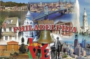 PHILADELPHIA PHILLY MAGNETE LUCIDO FRIGORIFERO UOMO DI NATALE GROTTA BAVAGLIO REGALO USA - Foto 1 di 1