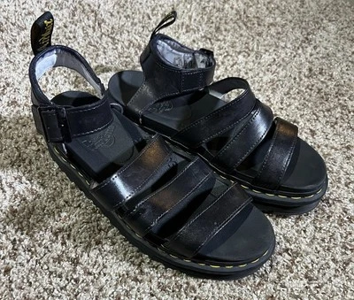 Sandalias Dr Martens Blaire Hydro con correa de cuero para mujer talla 10 negras Foto 1 de 4