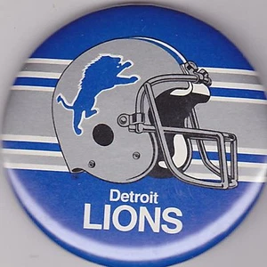 PINBACK VINTAGE 3 1/2" #12-048 - FÚTBOL - LEONES DETRIOT - Imagen 1 de 1