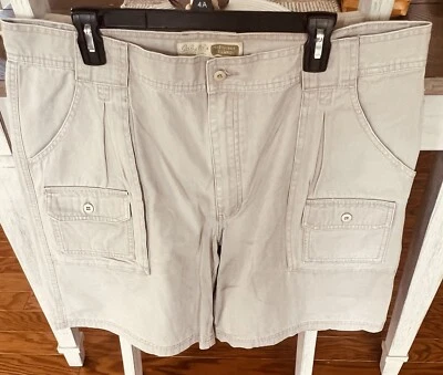 Pantalones Cortos Carga Cabelas Para Hombres 40 Caqui Exterior Carga Plisados Utilidad Aire Libre Caminata Foto 1 de 2