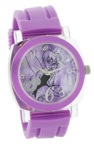 DISNEY Jumbo Tinkerbell Uhr lila Band, klares Gehäuse gut ablesbar - Bild 1 von 3