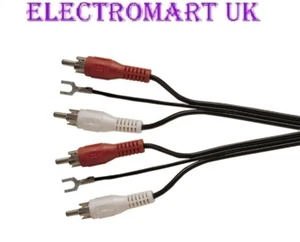 2 PHONO ZU PHONO TWIN RCA KABEL BLEI ERDE ERDUNG ANSCHLUSS VORVERSTÄRKER 1,2 M - Bild 1 von 1