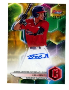 2023 Bowman's Best Juan Brito /75 Gold Lava Refractor Auto #B23-JBO Guardians - Picture 1 of 4
