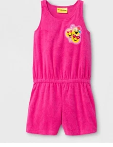 Emojination Girls Medium 5/6 Beach Cover Up Hot Pink NEW - Picture 1 of 10
