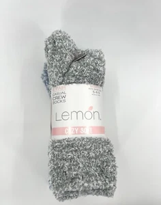 Lemon Cozy Soft Women’s Casual Crew Socks 4-Pack Multi Color Size 5-9.5 - Picture 1 of 3