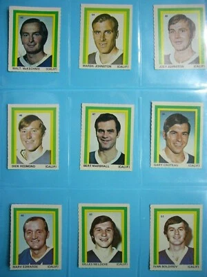 LOT 14 1972/73 EDDIE SARGENT STAMP STICKERS CALIFORNIA SEALS SET GILLES MELOCHE - Image 1 of 4