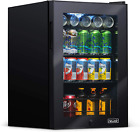 Beverage Refrigerator Cooler with 90 Can Capacity - Mini Bar Beer Fridge with Ri