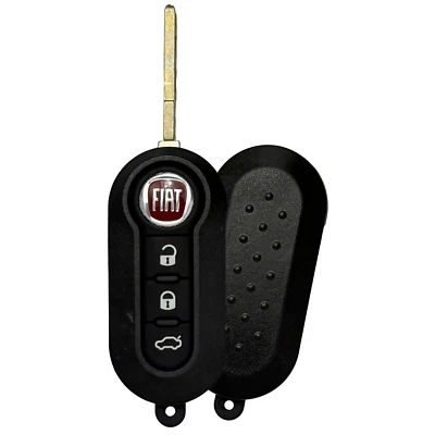 Chave flip bloqueada Fiat 500 original 2012-2017 com lâmina sem corte 2ADFTF12AM433TX - Imagem 1 de 4
