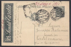 STORIA POSTALE REGNO 1920 Intero Postale 15c sandali Eureka USATO (FM6) - Foto 1 di 1