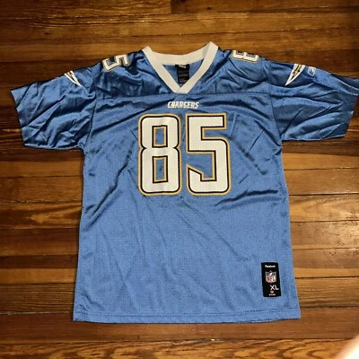 Vintage Reebok Antonio Gates Chargers NFL Vintage Jersey Men's YXL Blue #85 - Image 1 of 4
