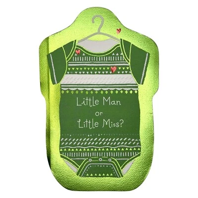 Linda tarjeta NUEVA BABY EXCITION, Little Man or Miss Green de American Greetings +✉ Foto 1 de 4