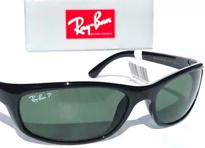Ray Ban Sport PREDATOR Polished Black POLARIZED Green Len Sunglass ITALY RB4115 - Picture 1 of 19