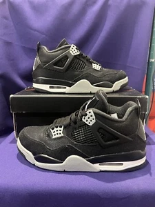 Nike Air Jordan 4 Retro SE Black Canvas Size UK 7 / US 8 Pre-Owned Trainers - Picture 1 of 5