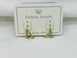 2 pairs of Dainty Earrings hugging hoops 14K plated gold Jewelry Women Girls - Picture 1 of 3