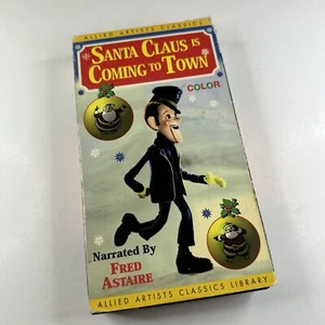 Santa Claus in Coming to Town Fred Astaire Vintage VHS 1995 Christmas Holiday - Picture 1 of 8