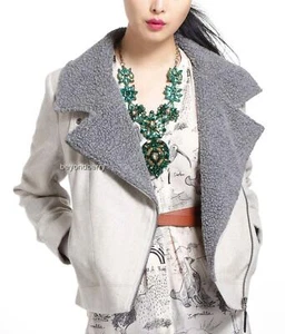 NUEVA Chaqueta de Moto Anthropologie Sherpa de Cartonnier Talla S - Imagen 1 de 5