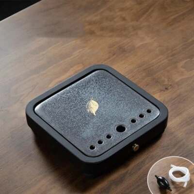 Water Reservoir & Draining Tea Tray Square Ceramic Holder For Tea Set 300ml New - Image 1 of 4