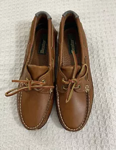 Dexter Women's Brown Leather Round Toe Lace Up Boat Shoes Size 8.5M - Picture 1 of 14