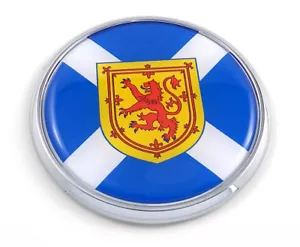 Scotland Scottish Flag 2.75" Car Chrome Round Emblem Decal 3D sticker badge - Bild 1 von 6