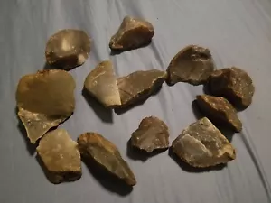 12 piccole pietre di selce pietra di chert roccia spezzata fuoco purificazione acqua grezza - Foto 1 di 2