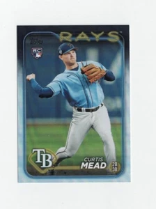 CURTIS MEAD 2024 Topps Series 1 RAINBOW FOIL Rookie RC #82 Tampa Bay Rays - Picture 1 of 2
