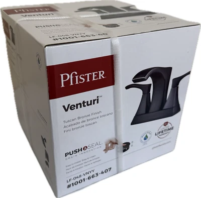 Pfister LF-048-VNYY Venturi 4" Centerset Bathroom Faucet Tuscan Bronze (New) - Image 1 of 4