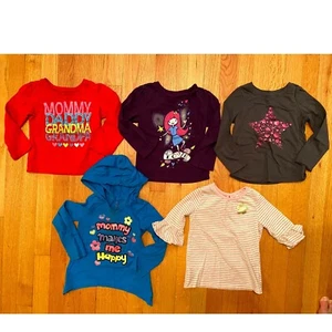 Paket 3T Mädchen Langarmshirts Paket Grafik T-Shirts Freizeit Oberteile Kinderkleidung - Bild 1 von 4