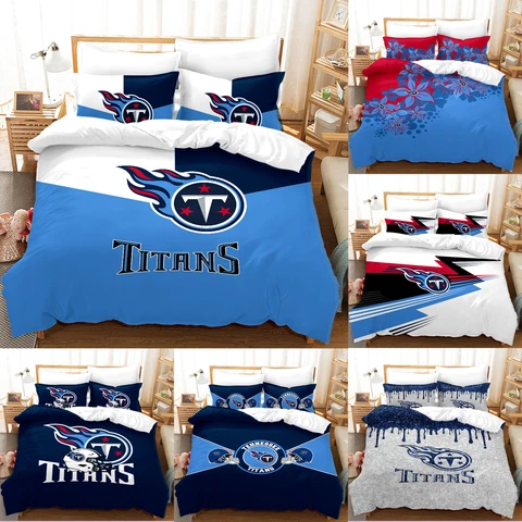 Tennessee Titans Bedding Sets Cotton Blend Duvet Cover Pillowcase Quilt Cover Cover