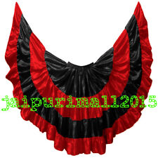 Satin 25 Yard 4 Tier Skirt Tribal Fusion Belly Dance Spanish Gypsy Flamenco ATS