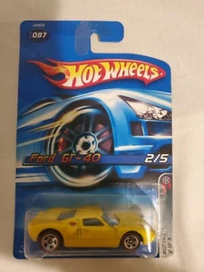 Hot Wheels Ford GT-40 Red line series 2/5. 2006 #097 Yellow New On Card B133 - Picture 1 of 1