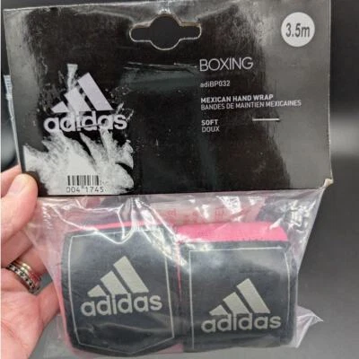 Adidas Boxing Mexican Hand wrap Womens 3.5m Pink Crepe Bandage kickbox Fighter - Image 1 of 4