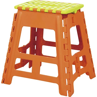 Folding Stool Plastic Chair Portable Compact Lightweight BLC-312OR Azumaya NEW - Image 1 of 4