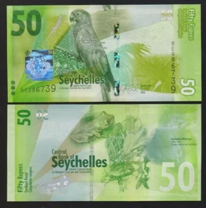 SEYCHELLES: B420a P#49a 50 Seychelles Rupees 2016 Uncirculated Banknote. - Picture 1 of 1